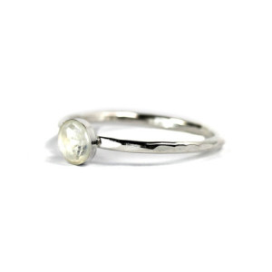Moonstone Stacking Ring - Moonstone Ring - Moonstone Solitaire Ring