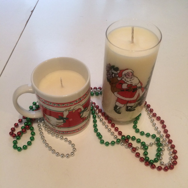 Customized Christmas Mug soy wax Candle