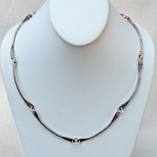 Sterling Silver Necklace Bar Link Chain 'B' 18 to 23 Inches Long Handmade