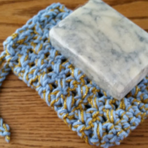 Soap Saver Crocheted Bath Shower Soap Keeper, Handmade