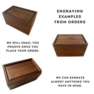 Keepsake Memory Box - Personalized - Walnut Wood