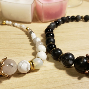 His and Hers Gemstone Stretch Bracelets 