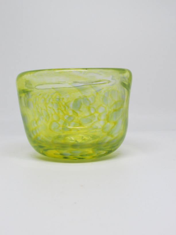 Small Handmade Yellow Glass Bowl