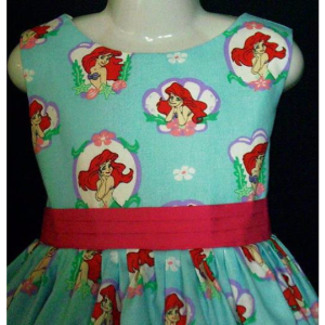 NEW Handmade Disney Ariel Little Mermaid Cameo Dress Custom Sz 12M-14Yrs