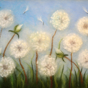 Wool Painting "Dandelions"