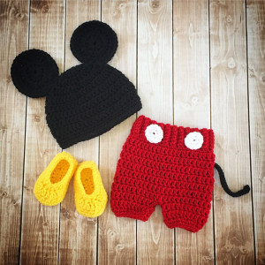 Mickey Mouse Inspired Costume/Mickey Mouse Hat/Mickey Costume/Baby Photo Prop-MADE TO ORDER
