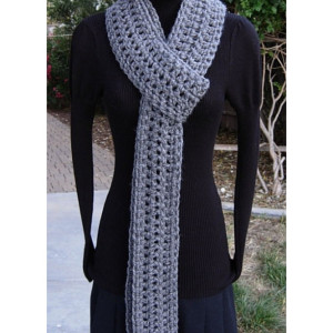 INFINITY SCARF Loop Cowl, Solid Charcoal Grey Gray Extra Soft Long Narrow Crochet Knit Winter Skinny..Ready to Ship in 3 Days