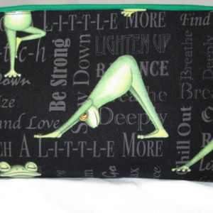 YOGA Frogs COSMETIC BAG, Bridesmaid Gift, Holiday Gift, Toiletry Bag, Pencil Case, Travel Bag, Gift, Kids Toy bag