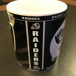 Custom Made Oakland Raiders BLACK 11oz Coffee Mug