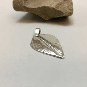 Silver Leaf Reversible Pendant
