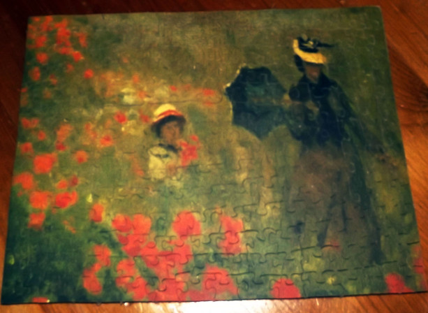 Hand Cut Wooden Jigsaw Puzzle "Monet- Poppies"