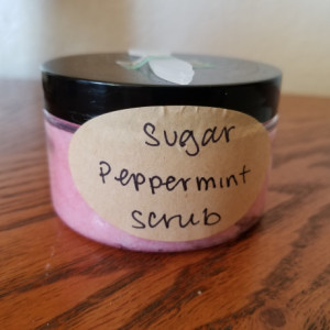 Peppermint sugar scrub