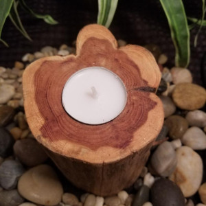 All Natural Handcrafted Wood Candle Holders