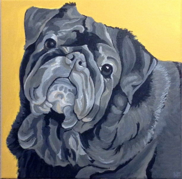 Percy - Custom Dog Portrait 24"x 24"