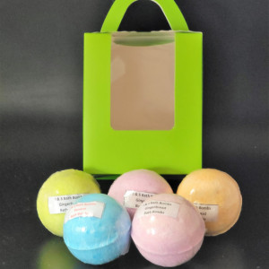 4oz Bath Bomb Set-Customize Set of 5- Variety- For Her- Valentine's Day- Sensitive Skin- Present- Gift