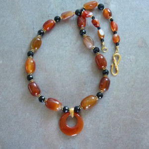 Carnelian Onyx Stone Necklace