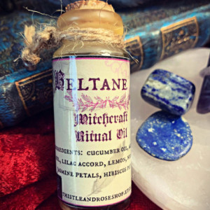 Beltane Oil , May Day Ritual Oil, Witchcraft oils, scented oil, lilac and neroli, beautiful scent, fertility celebration, spring summer