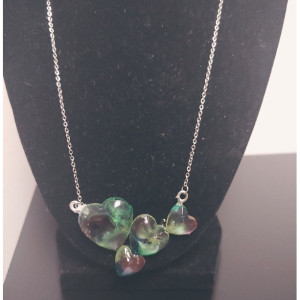 Colorful Triple Play Heart Necklace