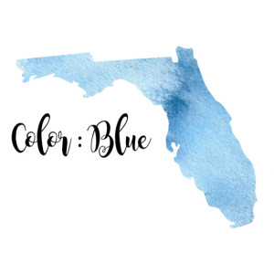 Watercolor Florida Print (Mutiple Colors) - 8x10