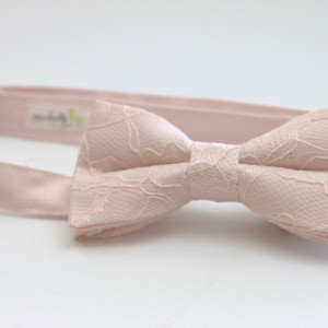 Blush Men's Bow Tie - Blush Pink Lace Bow Tie - Blush Bow Tie - Light Pink Bow Tie - Pink Bow Tie Baby Bow Tie - Adult Bow Tie - Pet Bow Tie