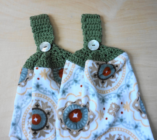 Marvelous Madallion Crochet  Top Towel, Kitchen Hand Towel, Crochet KitchenTowel