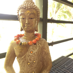 Orange Buddha Bracelet 