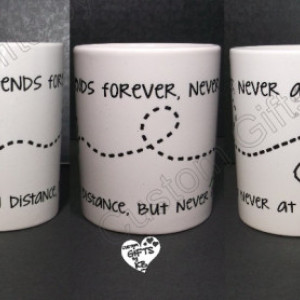 Best Friends Forever Mug (1 mug), BFF Miss you , State and city mug, custom mugs, custom text, distance mug, birthday gift, going away