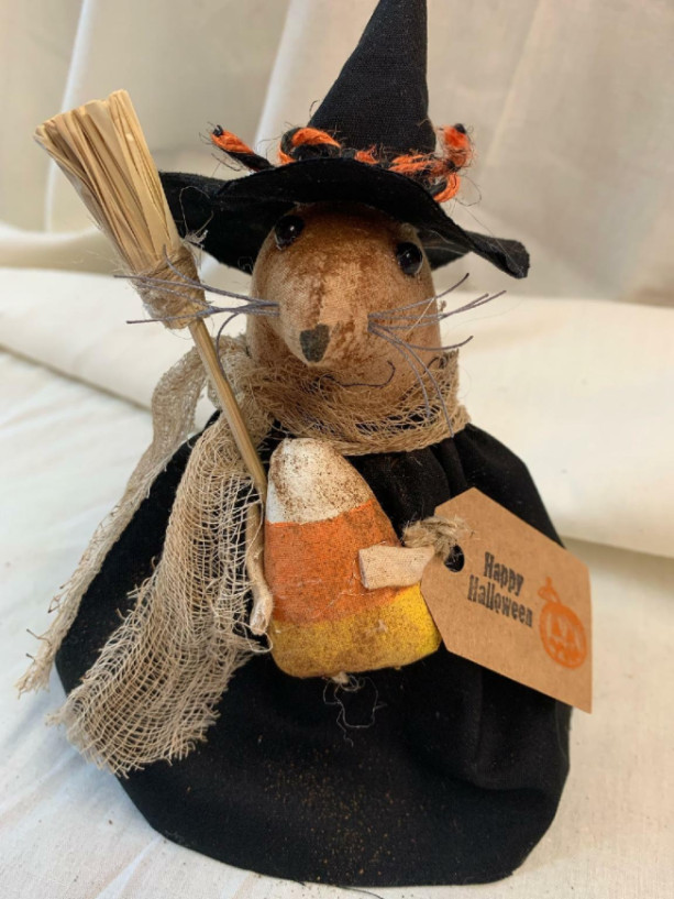 Handmade witch mouse plush halloween
