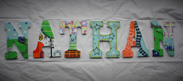 Hand Painted Train Wall Letters -- Price Per Letter