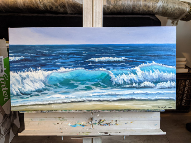 Waves Oil Painting