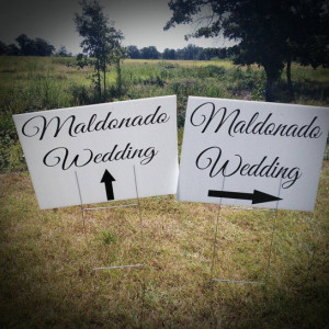 Wedding Yard Sign, Wedding Directional Sign, Corrugated Plastic Yard Signs, Yard Signs, Personalized Yard Signs, Wedding Signs, 18x24 SINGLE SIDED