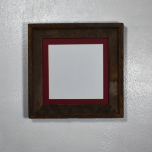 8x8 mat in 10x10 reclaimed wood picture frame 20 mat colors