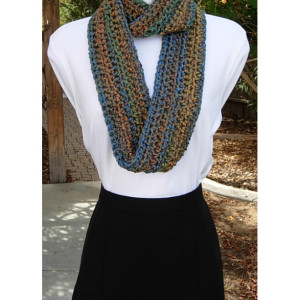 Colorful INFINITY LOOP SCARF Small Rust Blue Gold Red Teal Soft Crochet Knit Summer Skinny Endless Wrap Cowl, Petite Neck Warmer..Ready to Ship in 3 Days