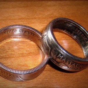 State quarter coin ring - clad