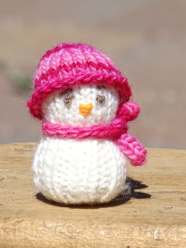 Snowman, Knitted Snowman, Tree Ornament, Holiday, Free Shipping