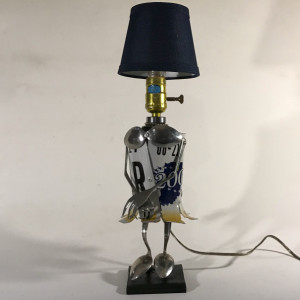 Mrs. Plate Assemblage Lamp Robot by Jeffery Weatherford