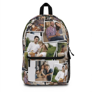 Personalized Backpack with Your Photos, Designer Backpack, Custom Photo Backpack Gift
