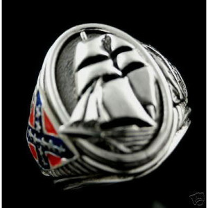 CSS Alabama  nautical sterling silver signet ring