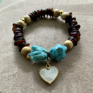 LUXE "Lola" Turquoise, Shell and Mother of Pearl