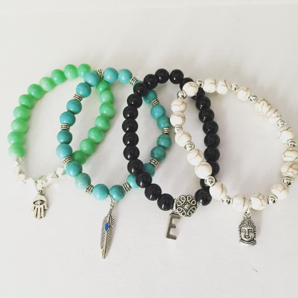 Stackable Bracelets, Buddha Bracelet, Hamsa Hand Bracelet, Matching Bracelets, Initial Bracelets, Personalized Bracelets, Set Of 3 Bracelets