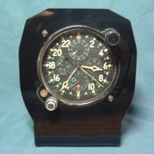 Military clock, aircraft clock stand, d Elgin Hamilton 37500