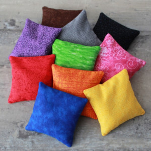 Rainbow 3 Inch Bean Bags in 10 Colors (set of 10) Child's Sensory Toy, Homeschool, Party Toss Game - US shipping included