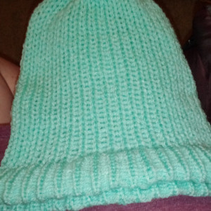 Mint Green  crochet Scarf  and Hat