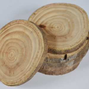 Rustic Poplar Wood Coasters - Set of 6