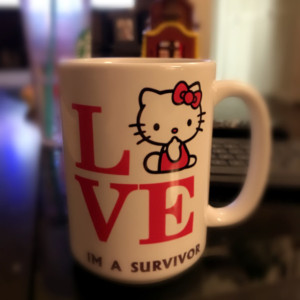Custom Made Hello Kitty Cancer Survivor 15oz Coffee Mug