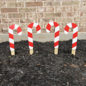 Candy Cane Yard Art, Wooden Candy Canes, Christmas Yard Art, Christmas Yard Decor