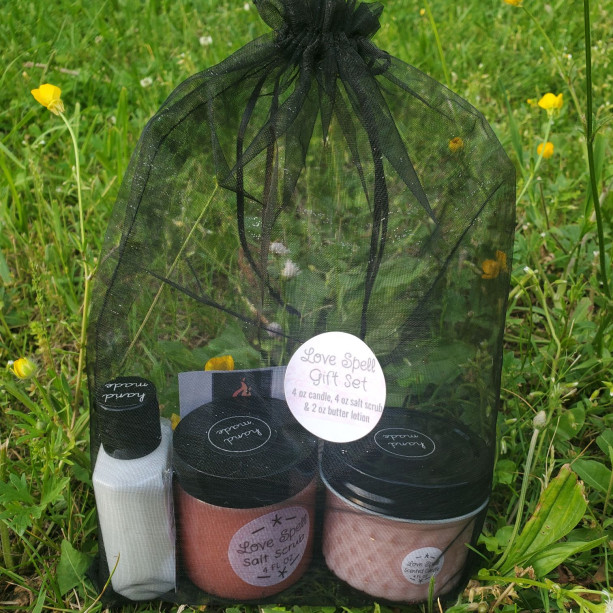 Candle, Scrub and Lotion Gift Set