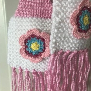 Pink and White Roses Scarf 