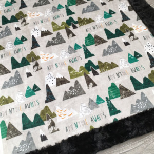 Minky Baby Blanket All Minky Adventure Mountain Baby Toddler Childrens