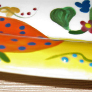 Hand painted Easter Egg large platter